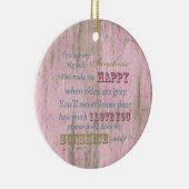 素朴なピンク木私の日光です セラミックオーナメント (右)