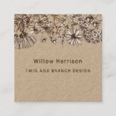 素朴なファンタジーのワイルドフラワーズ スクエア名刺 (正面)