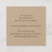 素朴なファンタジーのワイルドフラワーズ スクエア名刺 (裏面)