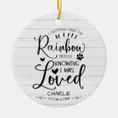 素朴なファームハウススタイルの猫または犬のペットメモリアルキープセーク セラミックオーナメント (正面)