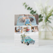 素朴なファームハウストラック | 洗濯ばさみを使った写真のコラージュ ポストカード (スタンド正面)