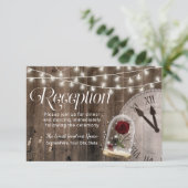 素朴なフェアリーテール ウェディング ローズ ドーム レセプション 招待状 (スタンド正面)