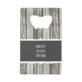 素朴なフェイク木1フォトダディ白い灰色 クレジットカード栓抜き (正面)