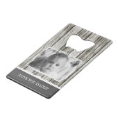 素朴なフェイク木1フォトダディ白い灰色 クレジットカード栓抜き (裏面アングル)