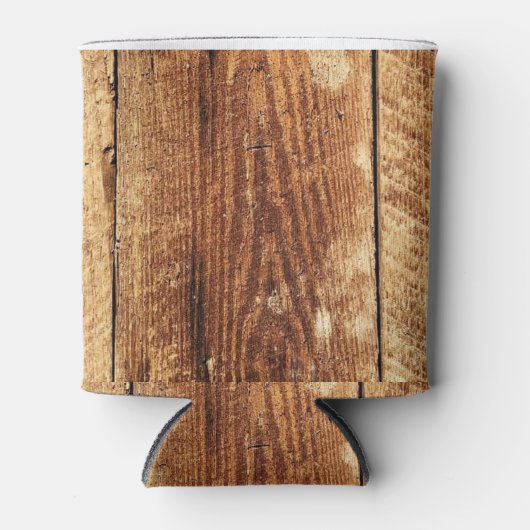 素朴なフェイク納屋の木、オークの木、風化木材 缶クーラー (正面)