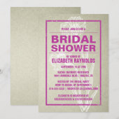 素朴なフクシアのブライダルシャワー招待状 招待状 (正面/裏面)