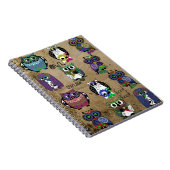 素朴なフクロウの民芸 ノートブック (右側)