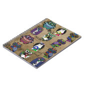 素朴なフクロウの民芸 ノートブック (左側)