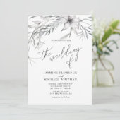 素朴なフランスのコテージ植物学結婚式招待状 招待状 (スタンド正面)