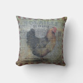 素朴なフランス田舎風鶏 クッション (正面)