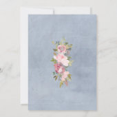 素朴なフレームソフトピンクのブルゴーニュ結婚フローラ 招待状 (裏面)