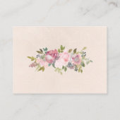 素朴なフレームピンクのフローラ赤ちゃんシャワーブック エンクロージャーカード (裏面)