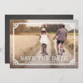 素朴なフレーム | Save the Date 発表 セーブザデート (正面/裏面)