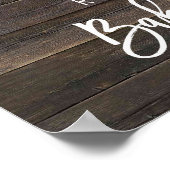 素朴なフローラかわいいウサギの赤ちゃんシャワー歓迎サイン ポスター (角)