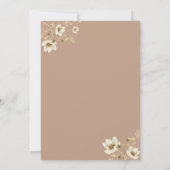 素朴なフローラの赤ちゃんシャワーの招待状を待つ 招待状 (裏面)