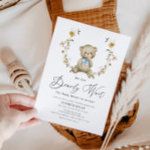 素朴なフローラの赤ちゃんシャワーの招待状を待つ 招待状