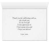 素朴なフローラエレガント、花、サンキューカード (内部横(下))