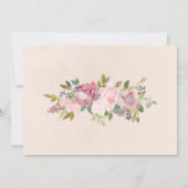 素朴なフローラフレーム仮想ベビーシャワー招待状 (裏面)