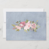 素朴なフローラフレーム仮想ベビーシャワー招待状 (裏面)