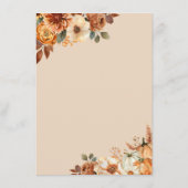 素朴なフローラフレーム感謝祭メニュー メニュー (裏面)