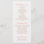 素朴なフローラメイソンjarエレガントな結婚式プログラム プログラム (裏面)