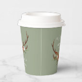 素朴なフローラ植物セージ緑結婚の茎 紙コップ (右)