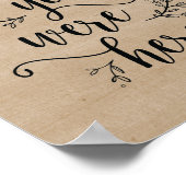 素朴なブドウの結婚式 ここにいて欲しかった看板 ポスター (角)