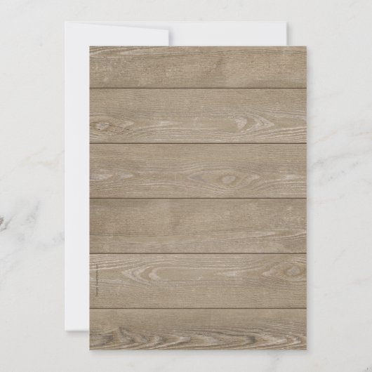 素朴なブライダルシャワーのエレガントなヴィンテージの木及びレース 招待状 (裏面)