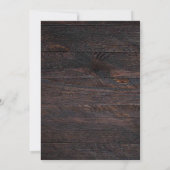 素朴なブライダルシャワーの招待状、ブーツ、青い花柄 招待状 (裏面)