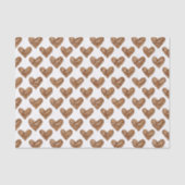 素朴なブラウンの織りハートの誕生日 薄葉紙 (正面)