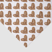 素朴なブラウンの織りハートの誕生日 薄葉紙 (詳細)