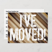 "素朴なブラウンの陰私は動きました!" 郵便はがき 案内ポストカード (正面/裏面)