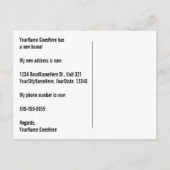 "素朴なブラウンの陰私は動きました!" 郵便はがき 案内ポストカード (裏面)