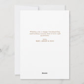 素朴なブラシスクリプト幸せな感謝 シーズンカード (裏面)