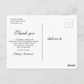 素朴なブラシレタリング卒業感謝していあなた ポストカード (裏面)