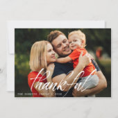 素朴なブラシレタリング感謝祭 シーズンカード (正面)