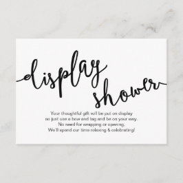 素朴なブラックスクリプト ディスプレイシャワー エンクロージャーカード