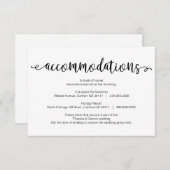 素朴なブラックスクリプト, 宿泊施設, ホテル エンクロージャーカード (正面/裏面)