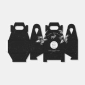 素朴なブラックホワイトのホリデービジネスロゴクリスマス フェイバーボックス (折り畳みなし)