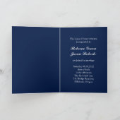 素朴なブルーのアンカー Nautical 結婚式の招待状 招待状 (内部)