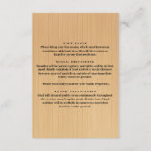 素朴なブルーの花柄のメイソンジャー 安全対策 エンクロージャーカード (裏面)