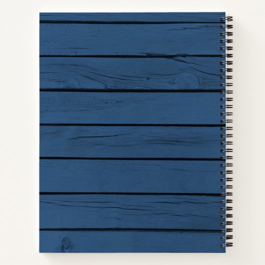 素朴なブルーウッドジャー スプーン ファミリーレシピ クックブック ノートブック (裏面)