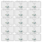 素朴なブルーガムユーカリのゲスト住所ラベル シール (正面)