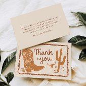 素朴なブーツとバブル ハンドドローンの感謝メッセージ サンキューカード