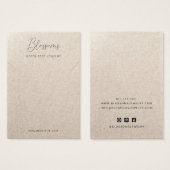 素朴なプリントクラフト紙のネックレス ディスカード (正面&裏面)