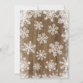 素朴なベイビー イッツ コールド アウトサイド ベイビー シャワー 招待状 (裏面)