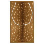 素朴なベビーのシカによって斑点を付けられる子鹿の毛皮 スモールペーパーバッグ (裏面)