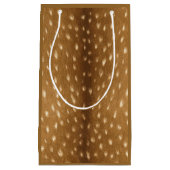 素朴なベビーのシカによって斑点を付けられる子鹿の毛皮 スモールペーパーバッグ (正面)