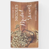 素朴なベビーの呼吸メーソンジャー木ブライダルシャワー 横断幕 (縦)