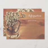 素朴なベビーの呼吸メーソンジャー木情報 エンクロージャーカード (正面/裏面)